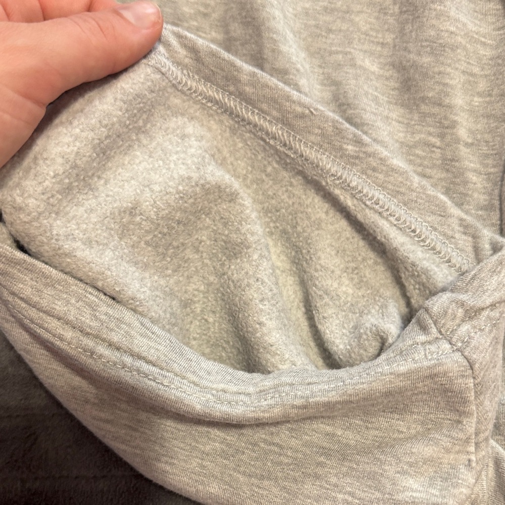 Aerie Light Gray Cozy light fleece biker shorts M with drawstring - Picture 7 of 7